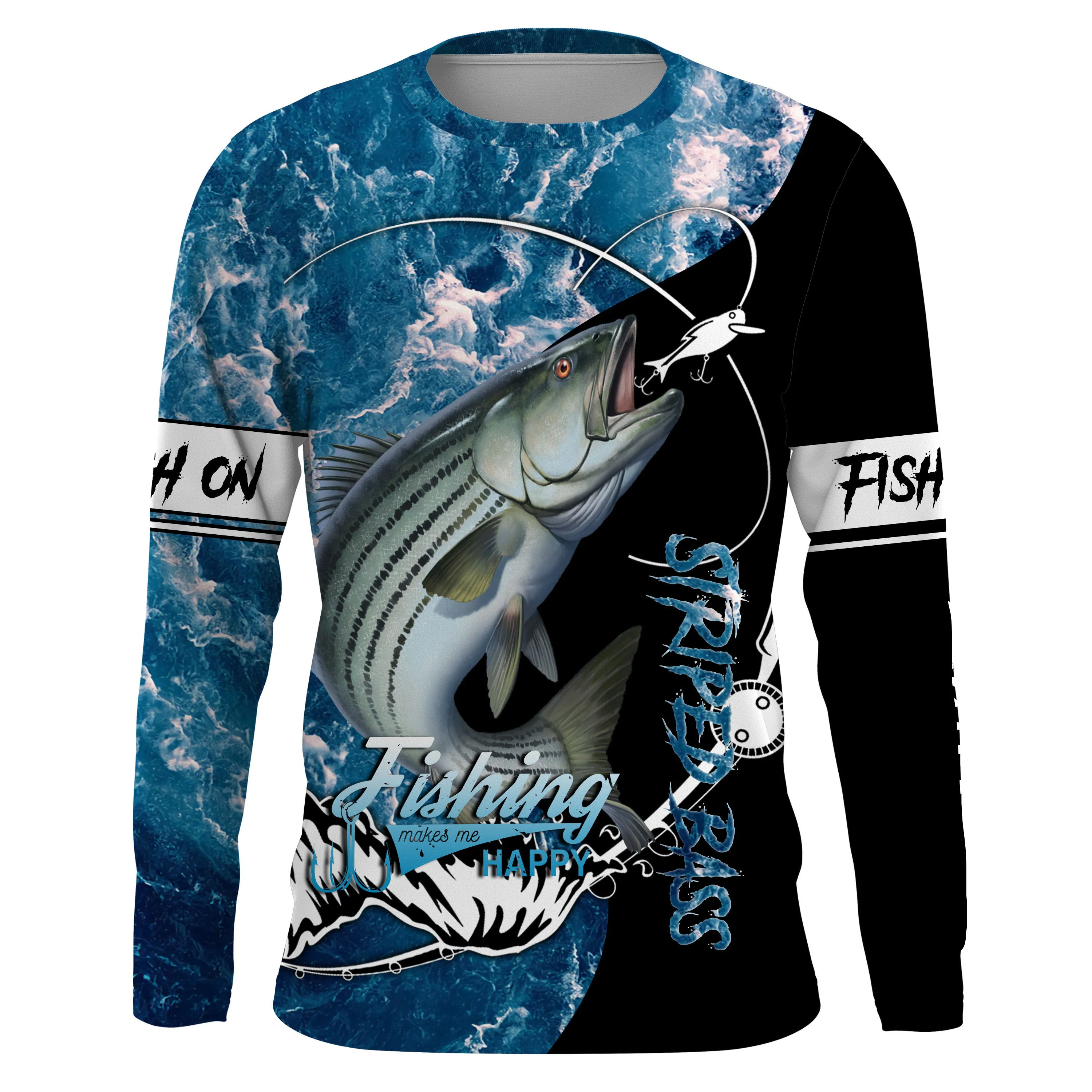 Catch Fish 3d Print Summer Men/Women Round Neck T-shirt Casual Long Sleeve Oversized Fashion Tops Trend Pullover Men Clothing - Image 3